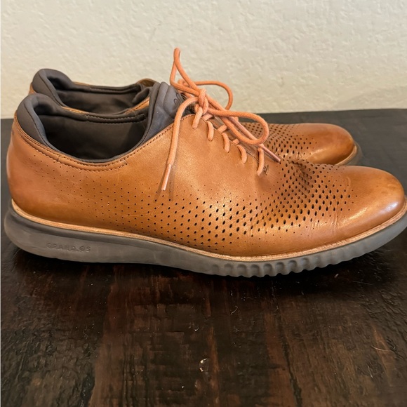 Cole Haan 2.0 Zerogrand Lined Laser Wingtip Oxford British Tan/Java 14W - Picture 6 of 13